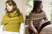 Женские свитера спицами с косами: схемы и описание работы Связать женский пуловер крупными косами